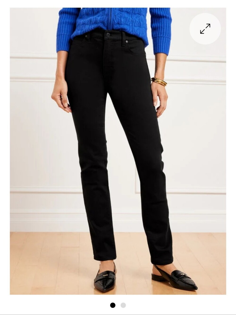 TALBOTS Straight Leg Jeans - Black Size 12